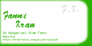 fanni kram business card